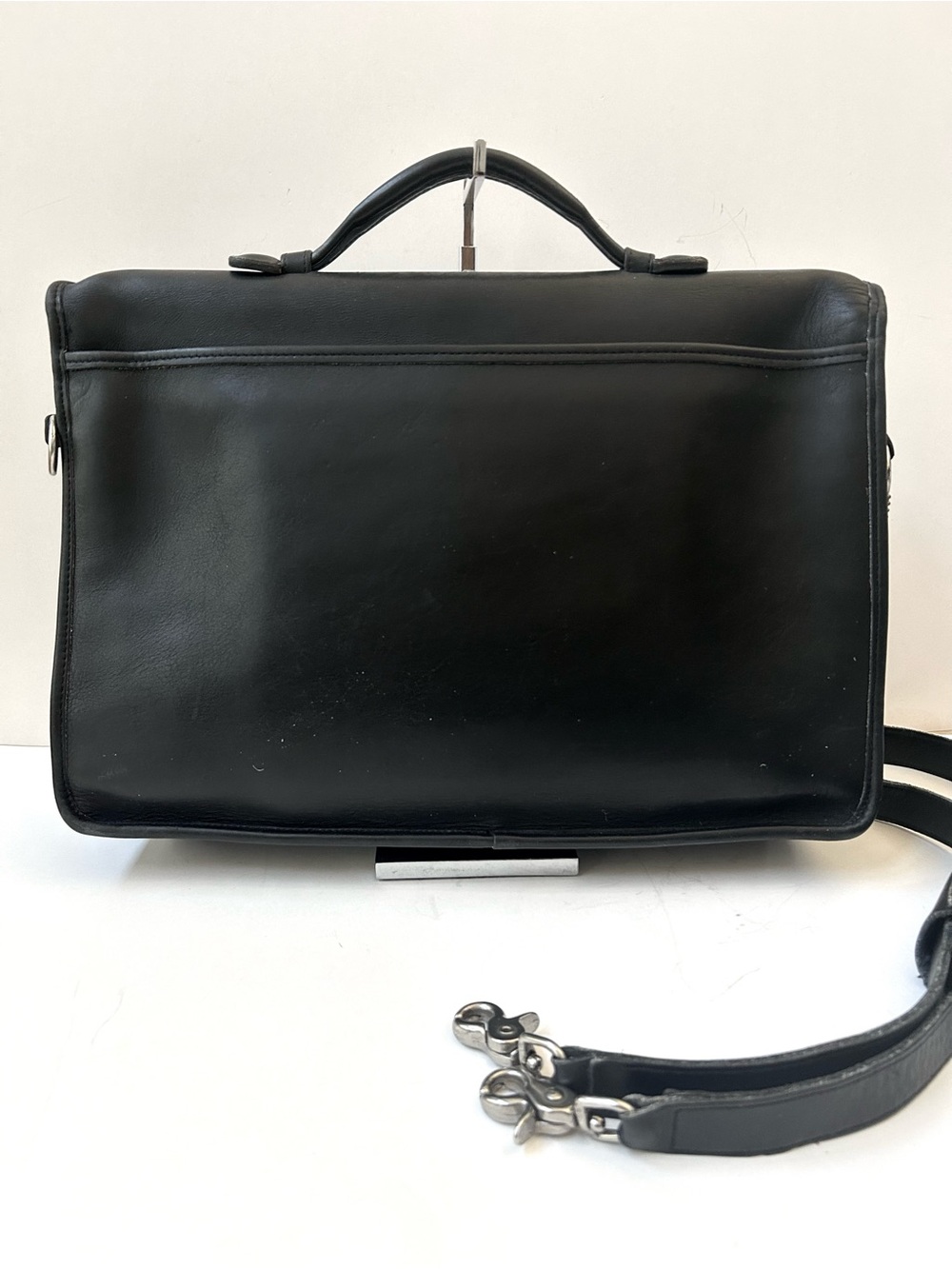 Classic Coach Black Leather Briefcase with Removable Strap EC - Picture 10 of 14
